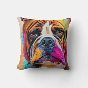 English Bulldog Dog Pet Cute Adorable Animal  Cushion