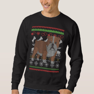 English Bulldog Dog Santa Claus Ugly Christmas Pat Sweatshirt
