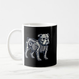 English Bulldog Dog Skeleton Halloween Coffee Mug