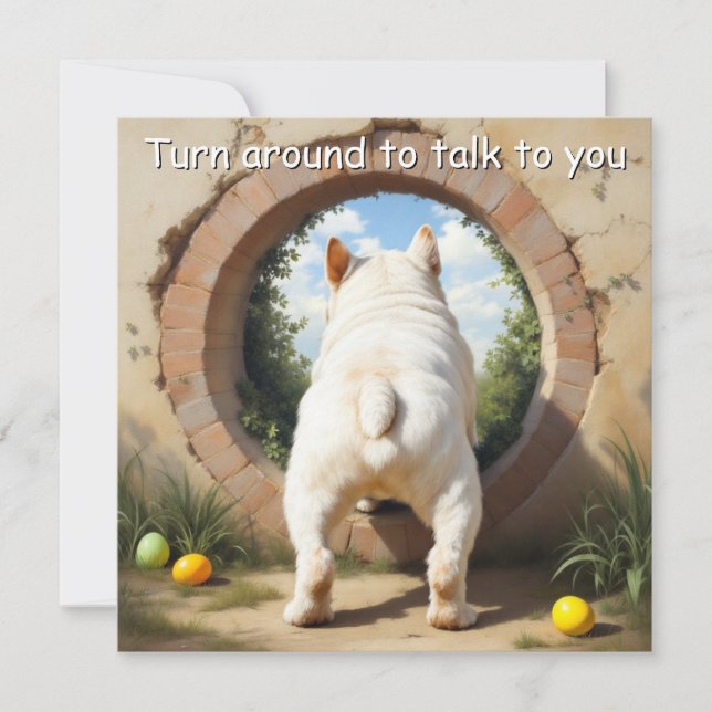 English Bulldog - Easter  Holiday Card (Front)