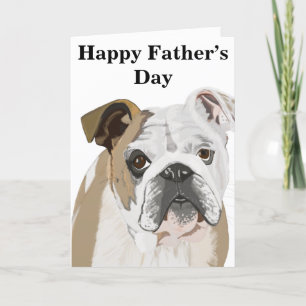 English Bulldog Editable Father’s Day Holiday Card