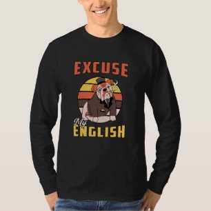 English Bulldog Excuse My English Vintage Funny T-Shirt