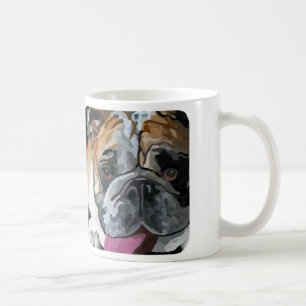 English Bulldog  Face Painting on Coffee Mug