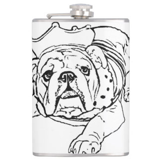 English bulldog flask