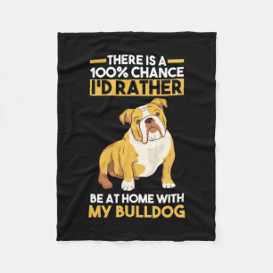 English Bulldog Fleece Blanket