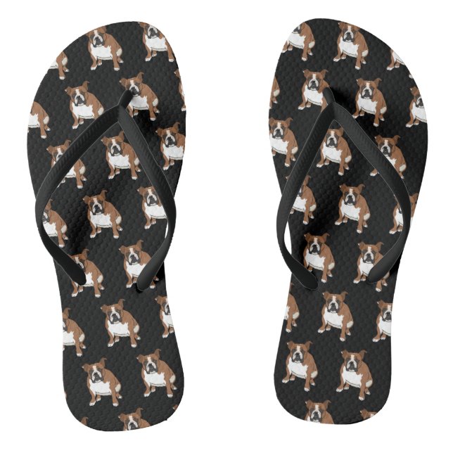 English BullDog Flip Flops (Footbed)