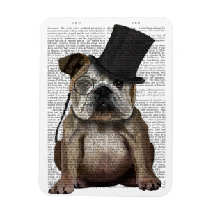 English Bulldog, Formal Hound and Hat Magnet