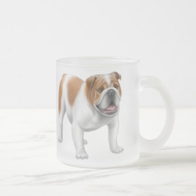 English Bulldog Frosted Mug (Right)