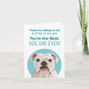 English Bulldog Funny Father's Day card