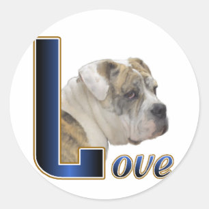 English Bulldog Gifts Classic Round Sticker