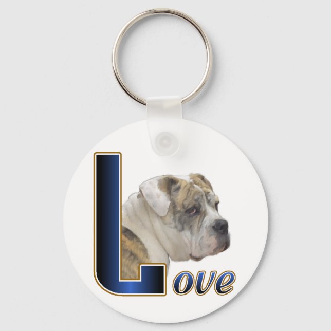English Bulldog Gifts Key Ring (Front)