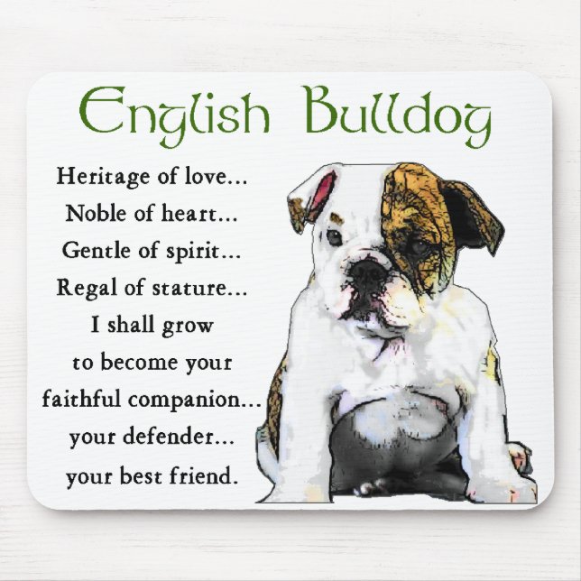 English Bulldog Gifts Mouse Mat (Front)