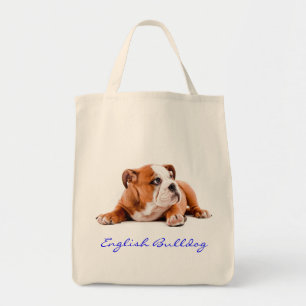 English Bulldog Grocery Tote Bag