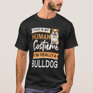 English Bulldog Halloween Costume Apparel For Kids T-Shirt