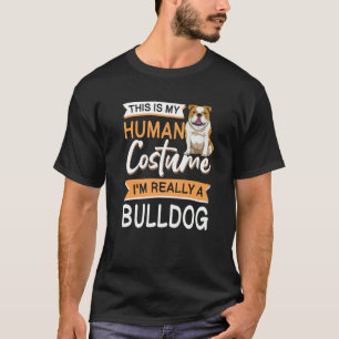 English Bulldog Halloween Costume Apparel For Kids T-Shirt