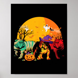 English Bulldog Halloween Costume For Dog Lover Poster