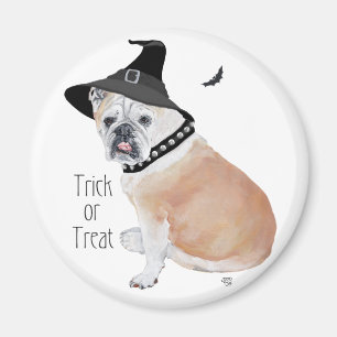 English Bulldog Halloween Magnet