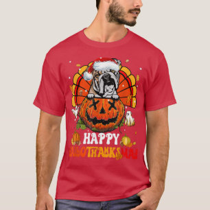 English Bulldog Happy Hallothanksmas Halloween Tha T-Shirt