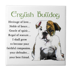 English Bulldog Heritage of Love Tile