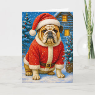 English Bulldog Holiday Card