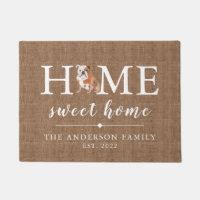 English Bulldog Home Sweet Home Doormat