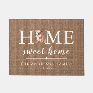 English Bulldog Home Sweet Home Doormat
