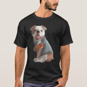 English Bulldog I Love Mum Tattoo Dog Funny Mother T-Shirt