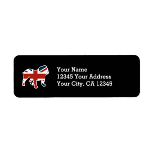 English Bulldog in Union Jack Flag