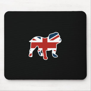 English Bulldog in Union Jack Flag Mouse Mat
