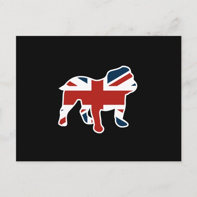 English Bulldog in Union Jack Flag Postcard (Front)