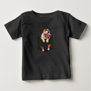 English Bulldog In Your Pocket Dogs Lovers Baby T-Shirt