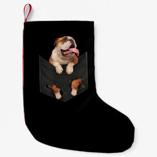 English Bulldog In Your Pocket Dogs Lovers Small Christmas Stocking