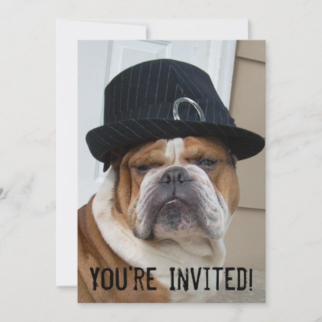 English Bulldog Invitations Birthday/Any Occasion (Front)