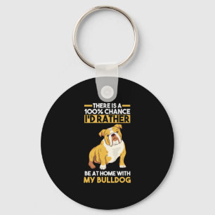 English Bulldog  Key Ring