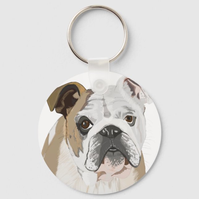 English Bulldog Keychain (Front)