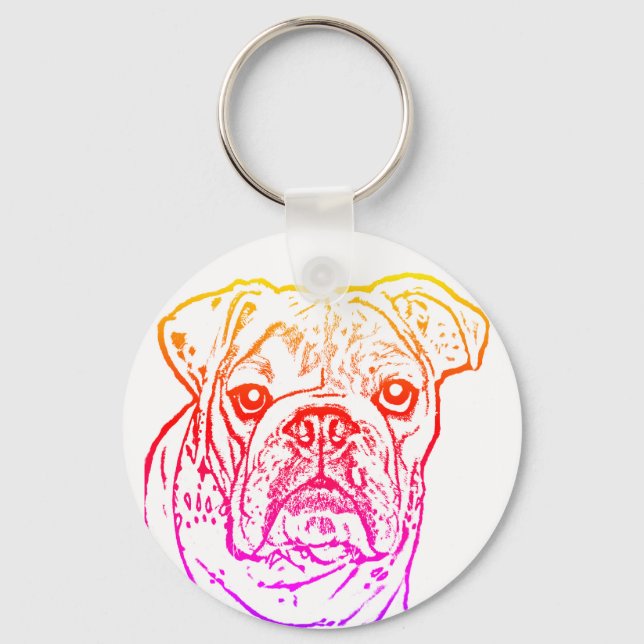English bulldog keychain (Front)