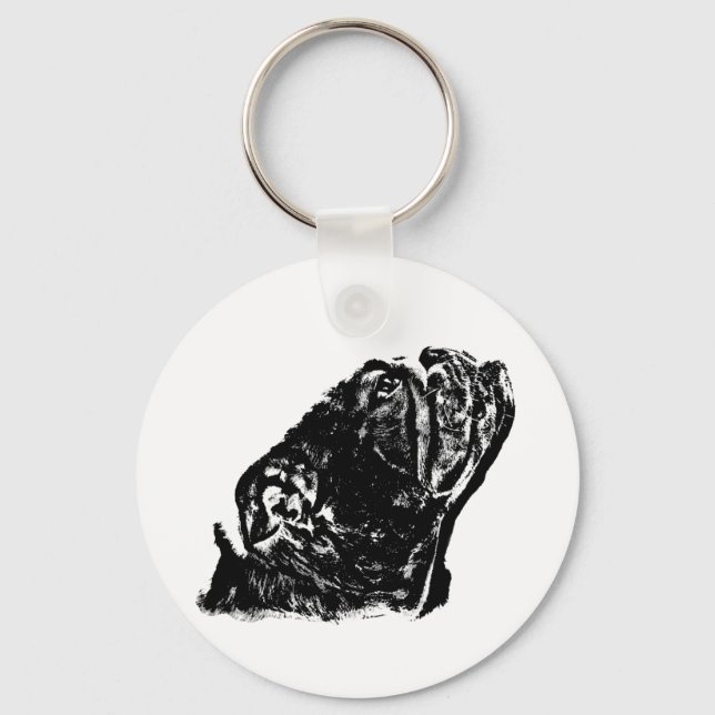 English bulldog keychain (Front)
