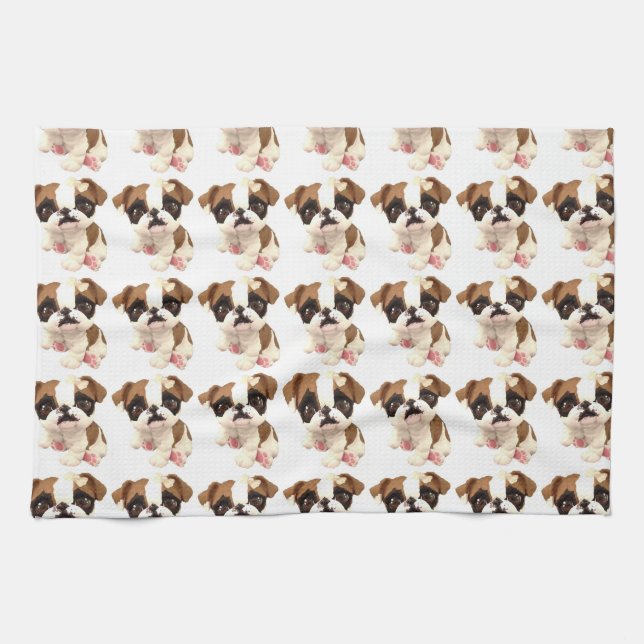 English Bulldog Kitchen Towel (Horizontal)