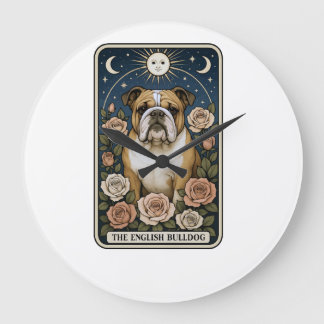 English Bulldog Large Clock