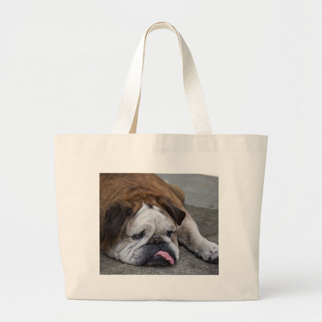 English bulldog large tote bag (Front)