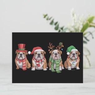 English Bulldog Lover Christmas Dog Mum Xmas Gift Holiday Card
