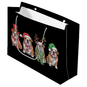 English Bulldog Lover Christmas Dog Mum Xmas Gift Large Gift Bag