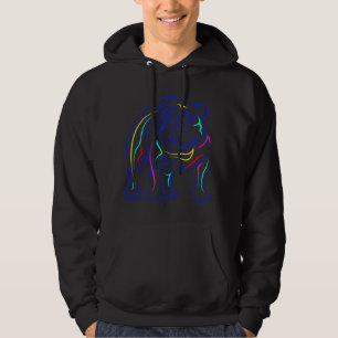 English Bulldog Lovers Line Drawing Artsy Bulldog Hoodie