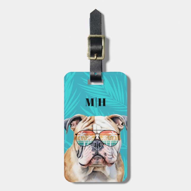 English Bulldog Luggage Tag (Front Vertical)