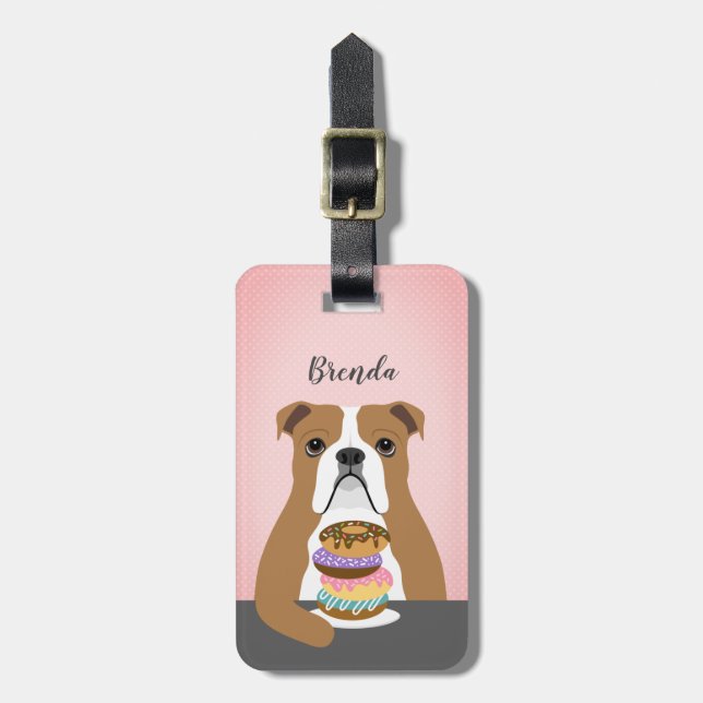 English Bulldog Luggage Tags (Front Vertical)
