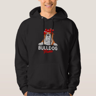 English Bulldog Mama Bully Dog Mum Womens Hoodie