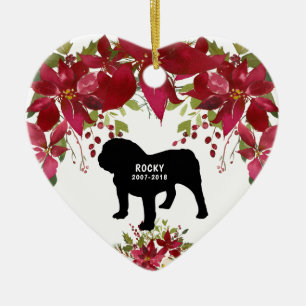 English Bulldog memorial Christmas Tree ornament