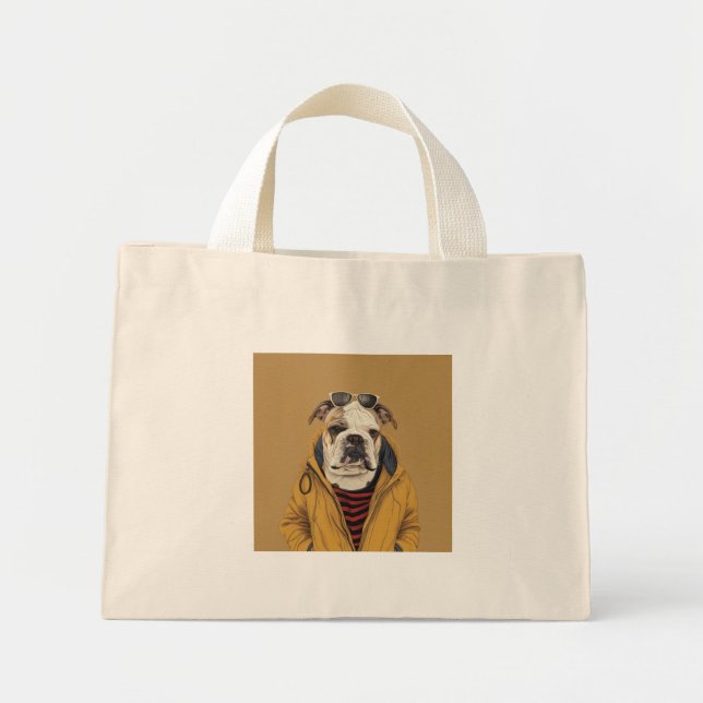 English Bulldog  Mini Tote Bag (Front)