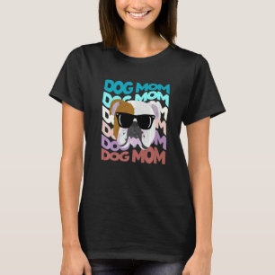 English Bulldog Mom Cool Retro Dog Mom T-Shirt