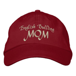 English Bulldog, MOM Embroidered Hat